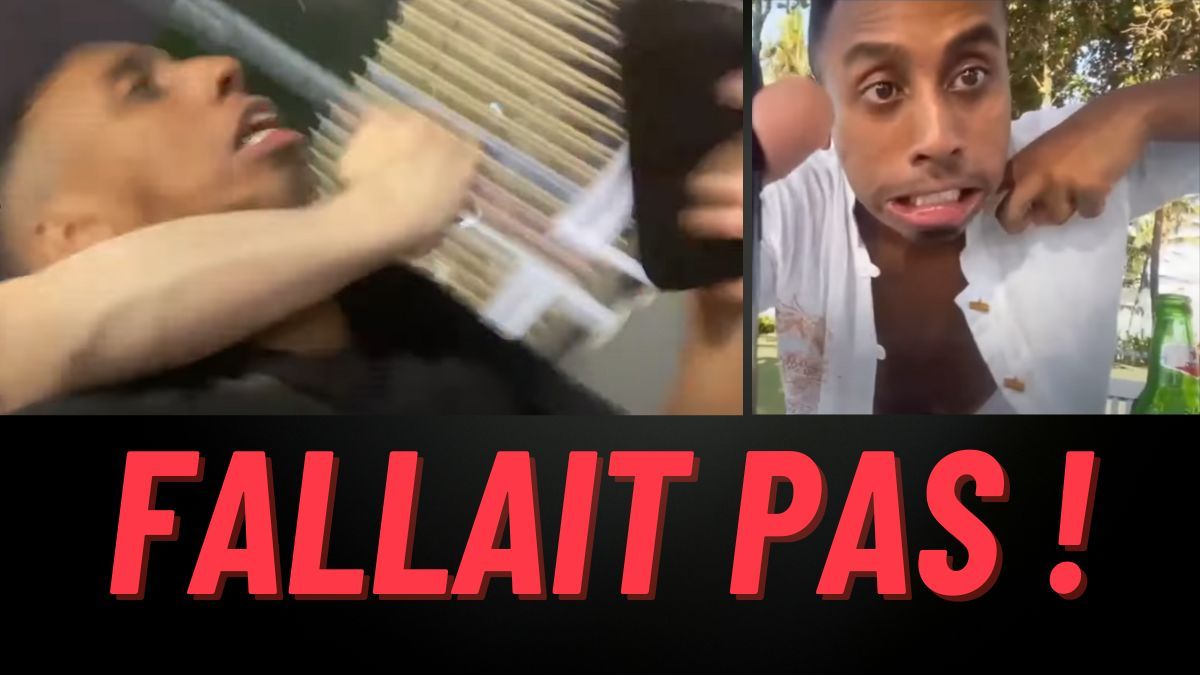 le streamer Johnny Somali se fait agresser en pleine rue après ses commentaires racistes. Texte : Fallait pas !